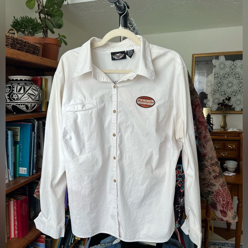 Womens Harley Davidson White Shirt